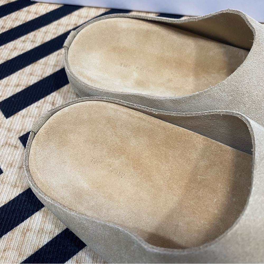 The Row Tan Suede Slip-On Shoes - Picture 2 of 5